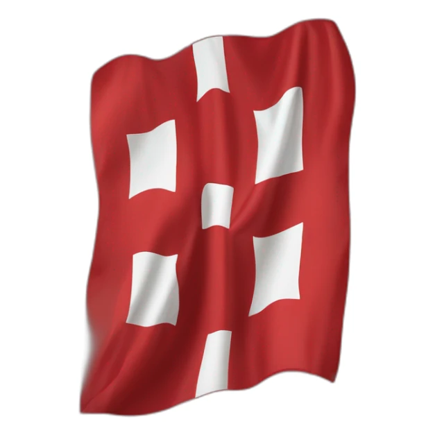 Drapeau fond rouge avec croix blanche qui touche le bord sticker