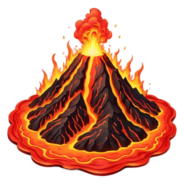 Volcano Planet – lava rivers and erupting peaks sticker