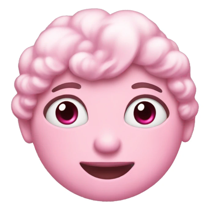 Emoji with heart eyes but pink sticker