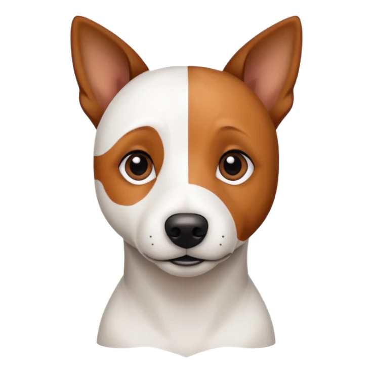 a white jack russell the size of a kelpie sticker