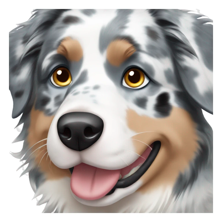 blue merle australian shepherd with blue eyes sticker