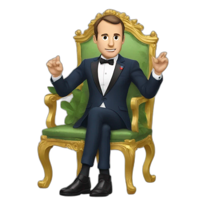 Macron qui fait un doigt d’honneur sticker