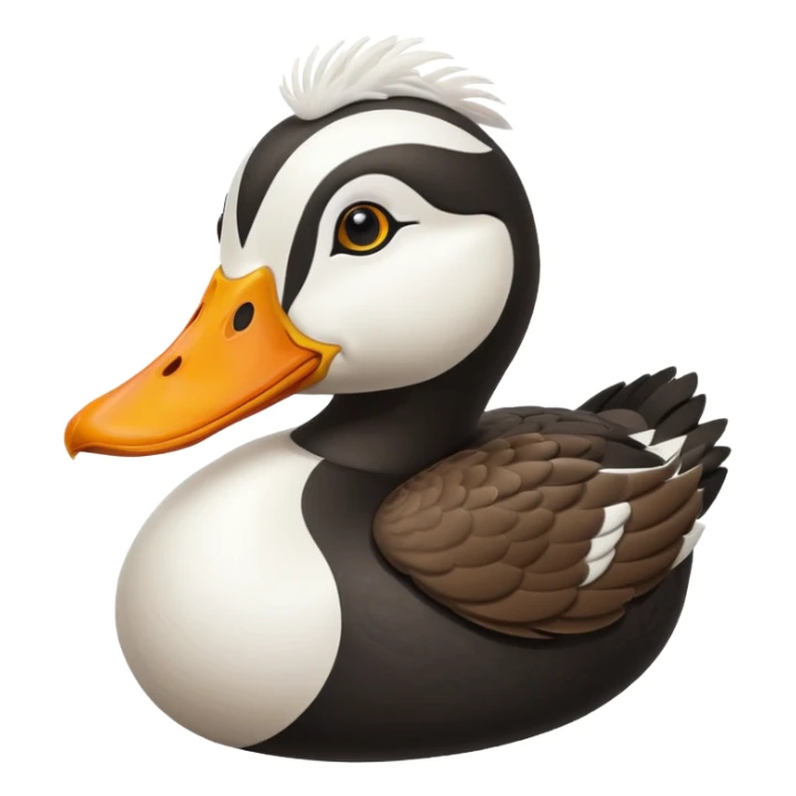 Can I get a king eider duck in the style of an apple emoji sticker