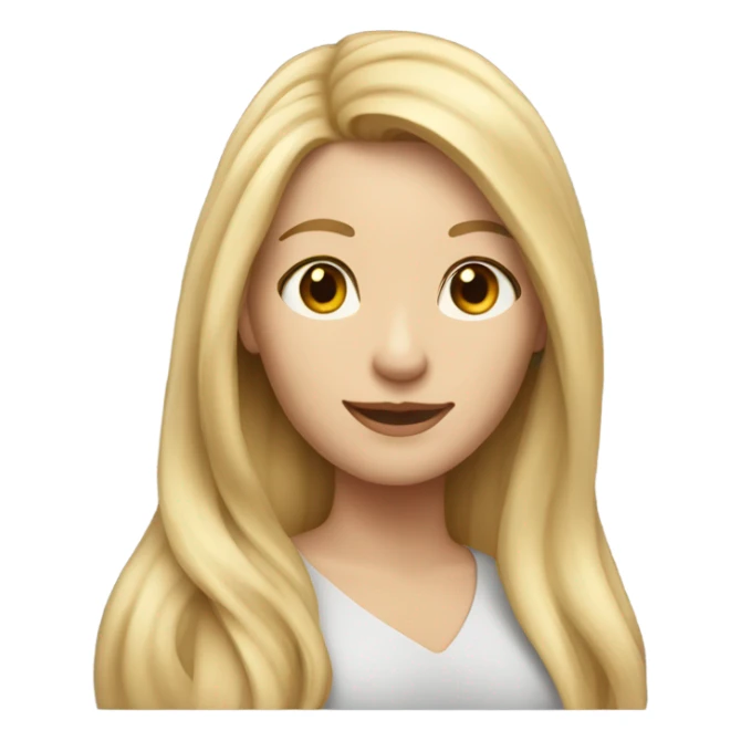 Pretty white blonde woman sticker