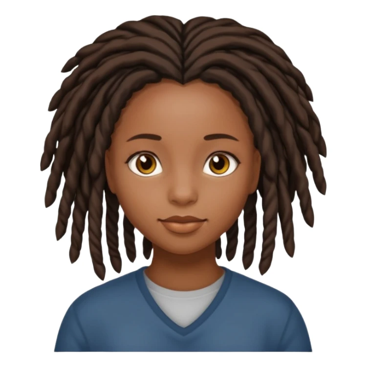 Black girl with locs sticker
