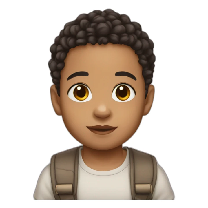 Beautiful lightskin baby boy sticker