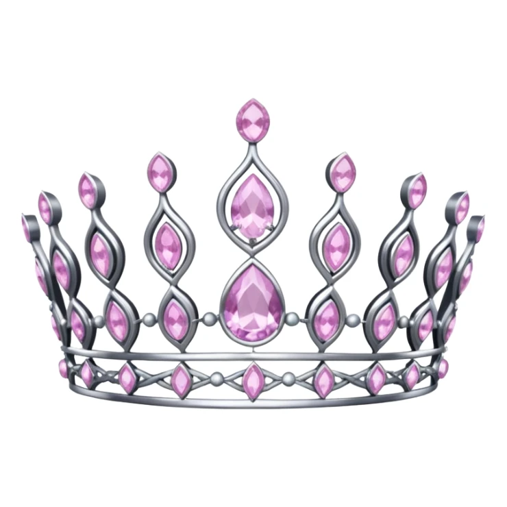 Royal tiara with kunzite stones  sticker