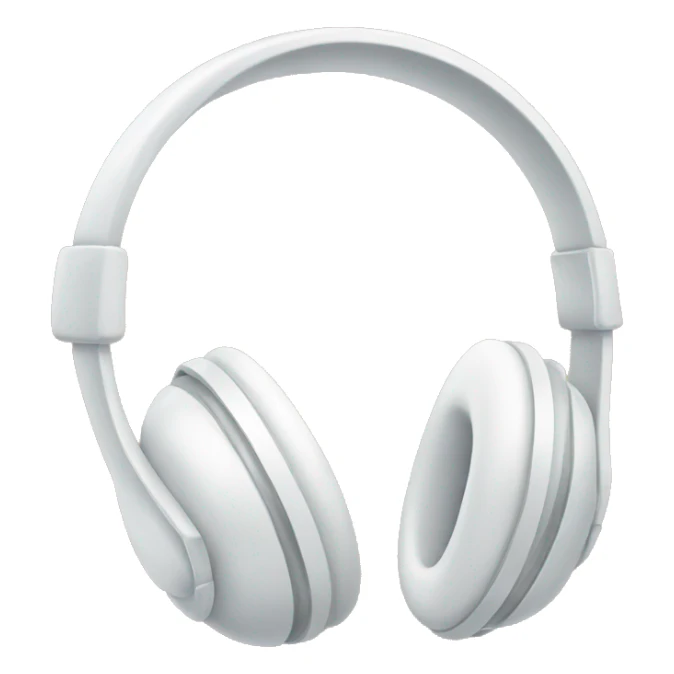 White headphones with a bow on both sides sticker