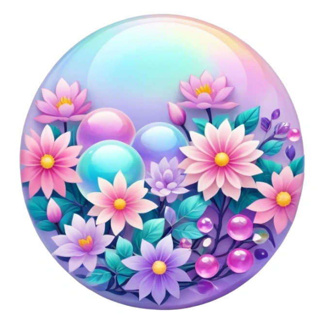 Epic divine legendary celestial flowery complex detailed iridescent gradients marbles aesthetic-scenery-Decorations sticker