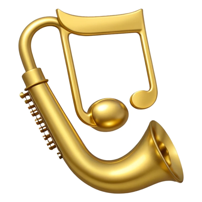 drei musiknoten in goldfarben, kein notenschlüssel. sticker