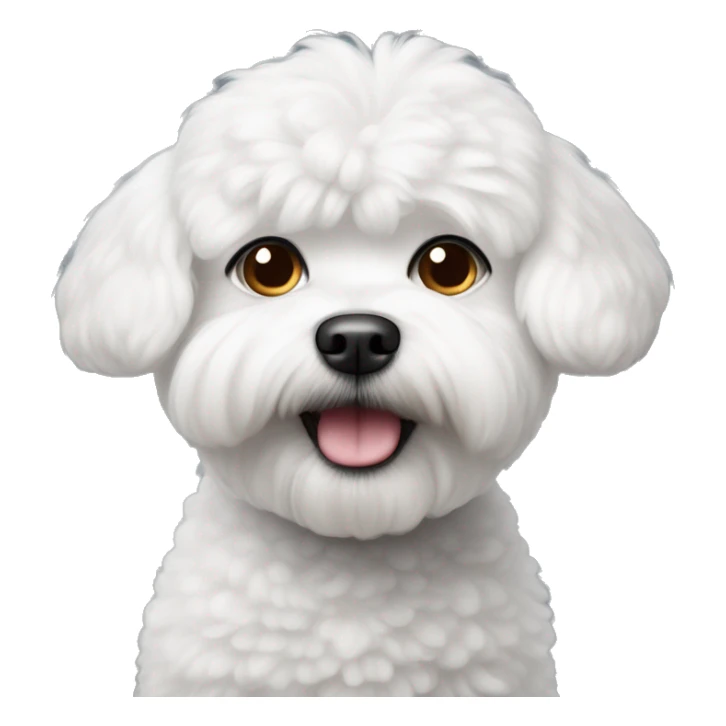 bichon frise with a very confused face  sticker