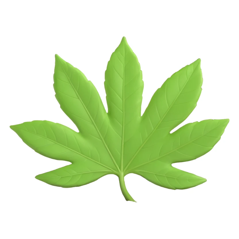 A single fresh green leaf lying on top of soil or ground. Natural lighting, soft shadows sticker