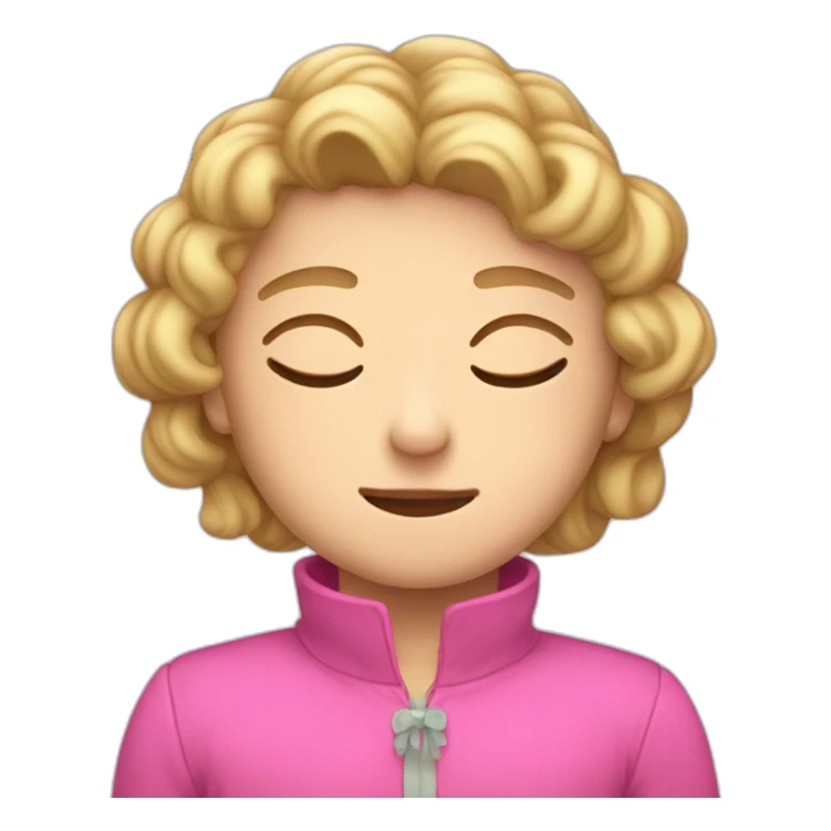 giorno giovanna with a pink top sleeping sticker