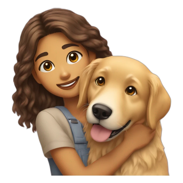 Zendaya petting a golden retriever sticker