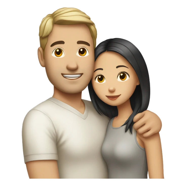 white-guy-cuddles-asian-girl sticker