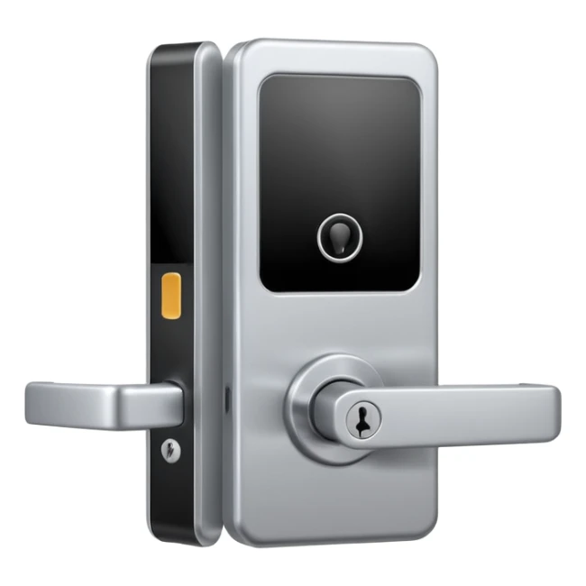 Electronic Door Lock System with card insert only screen no key hole sticker