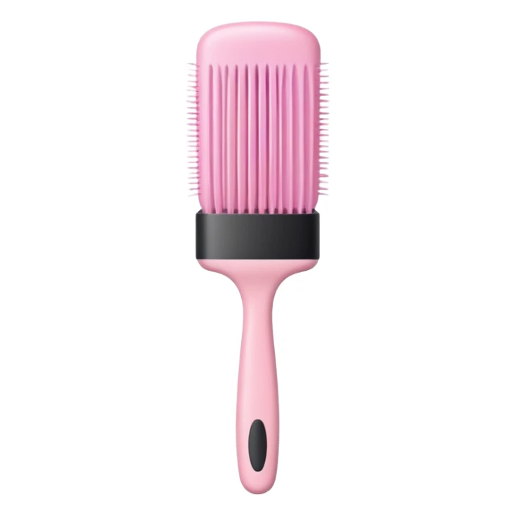 light pink cylindrical hair brush, minimal design sticker