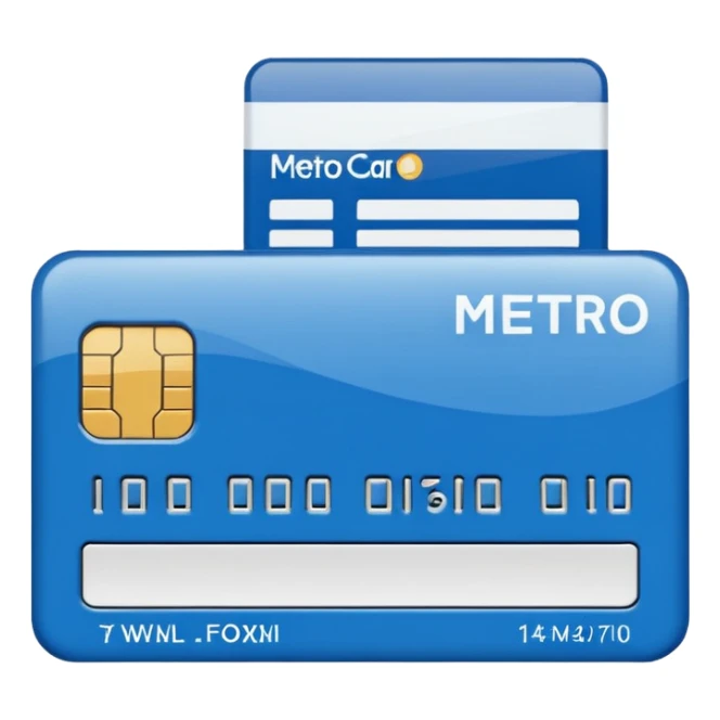 generate an ios genmoji of  a metro card sticker