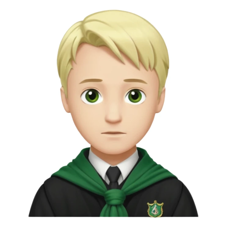 draco malfoy, hogwarts uniform,  green scarf sticker