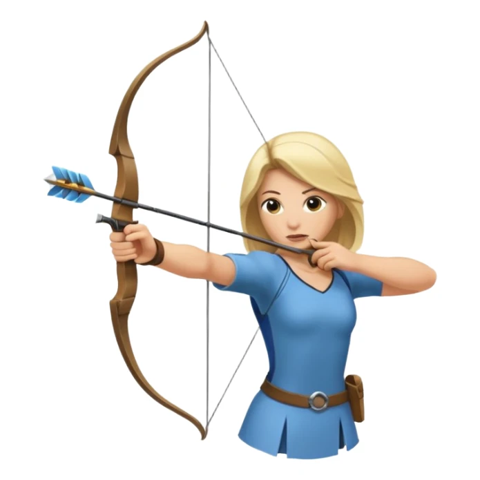 un archer  qui tire sur une  cible sticker