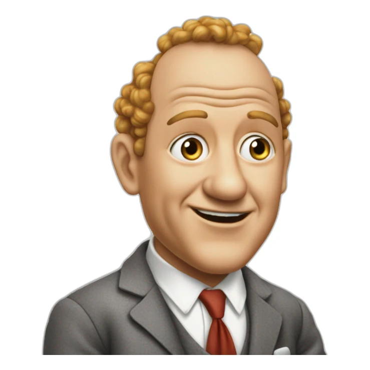 Curly joe of the three stooges sticker