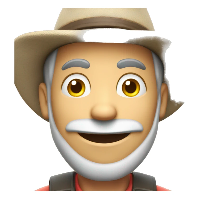 Human Photography Adult Farmer, toon match game 3D character rendered sticker