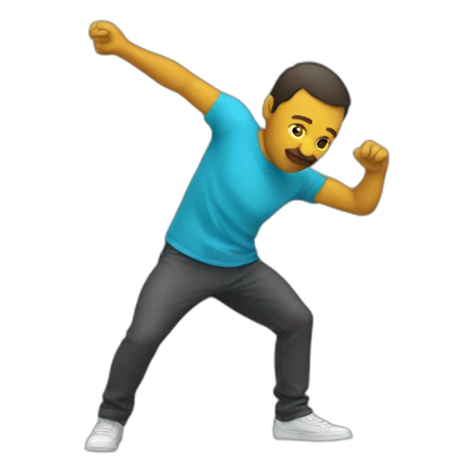 Personne qui fait un dab sticker