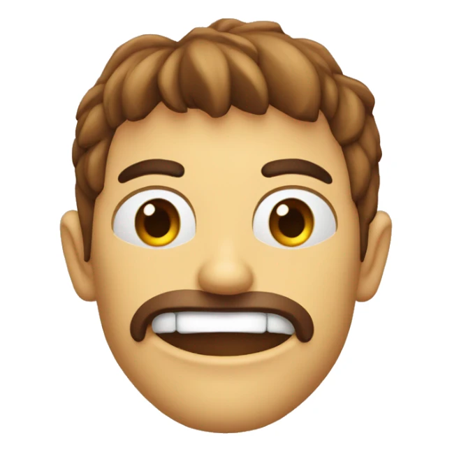 Mitad demonio y Mitad mano en la frente sticker