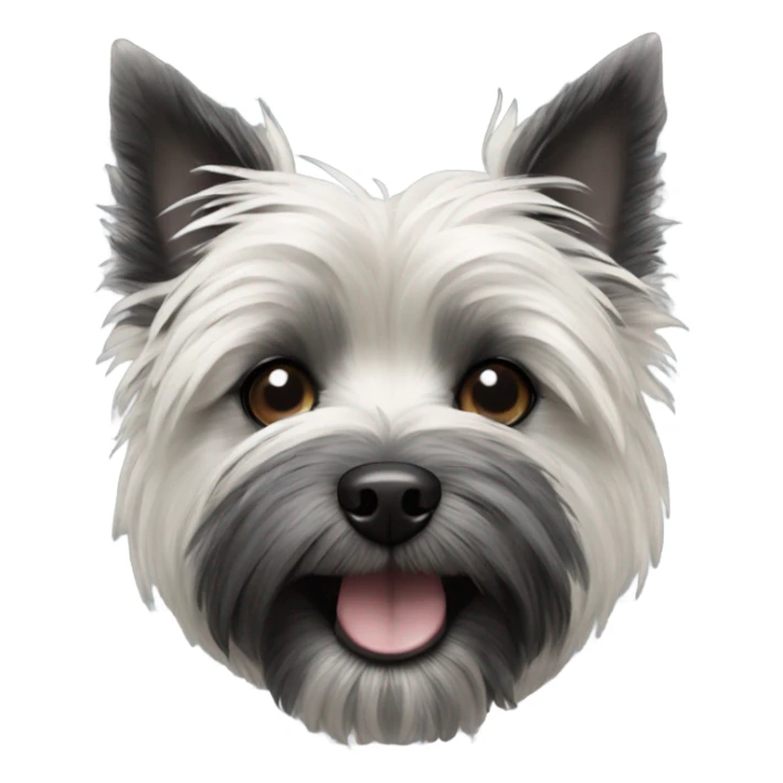 Happy black and white cairn terrier  sticker