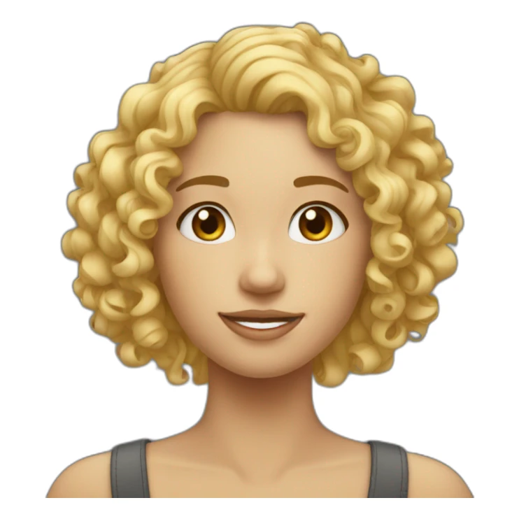 curly-short-hair-blond-teen sticker