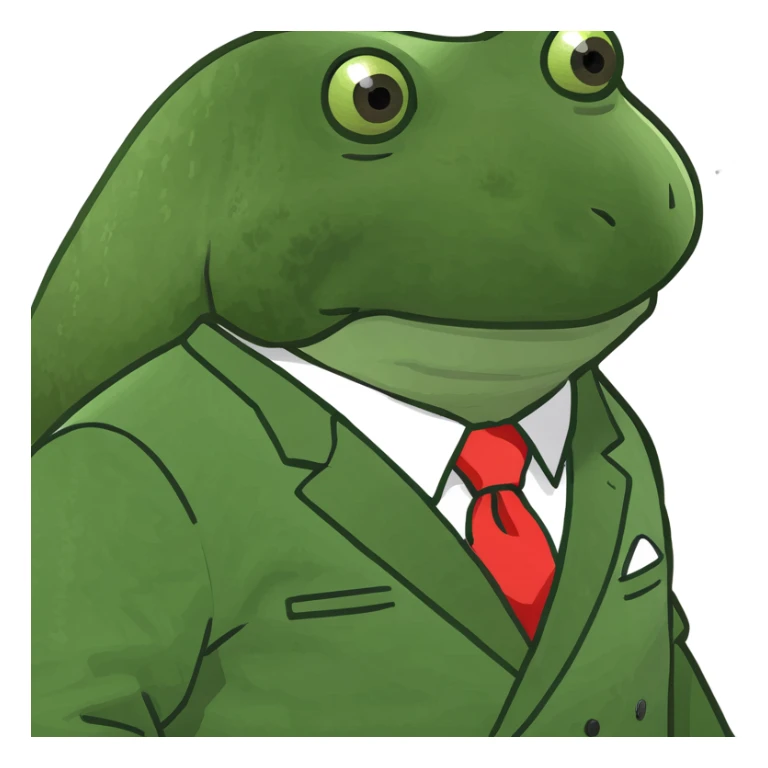 bufo in a japanese suit sticker