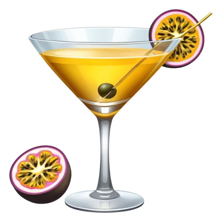 Pornstar martini with passionfruit floating in the glass sticker