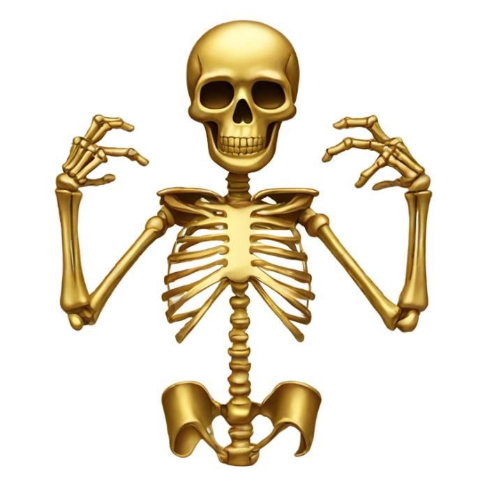 Skeleton made of gold  sticker