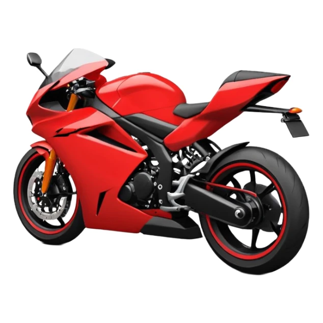 Illustrate a modern sports bike with sharp design & bold colors. sticker