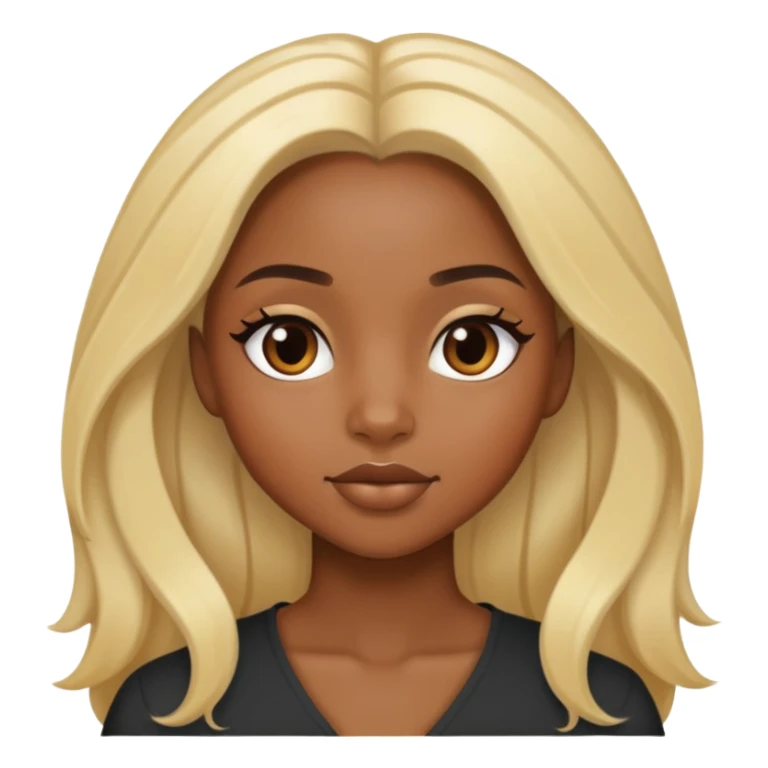 Beautiful black girl with long blonde hair  sticker