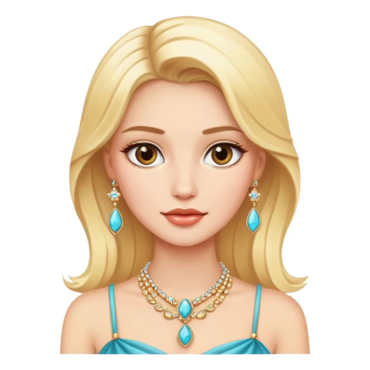 blonde beauty with jewelry sticker