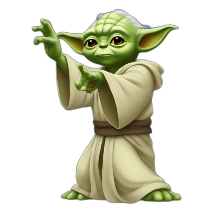 Yoda qui fait un dab sticker