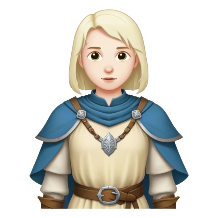 medieval cloth and dnd character. full waist sticker