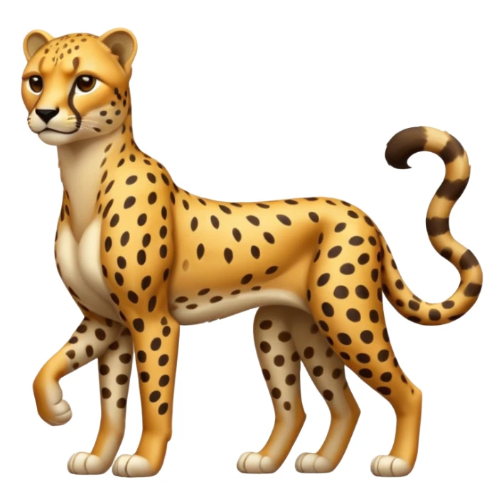 High resolution of a full body cheetah sticker
