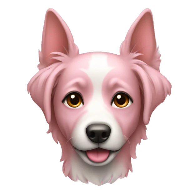 Dog with pink  sticker