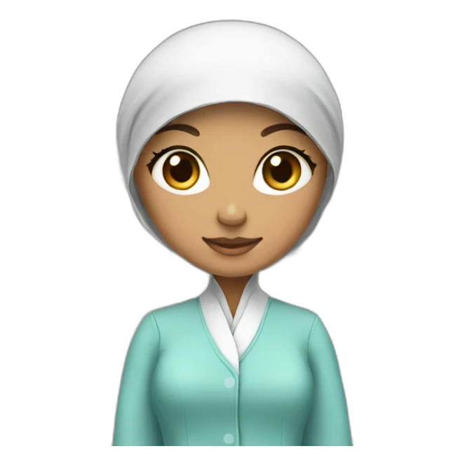 Girl hijab nurse sticker