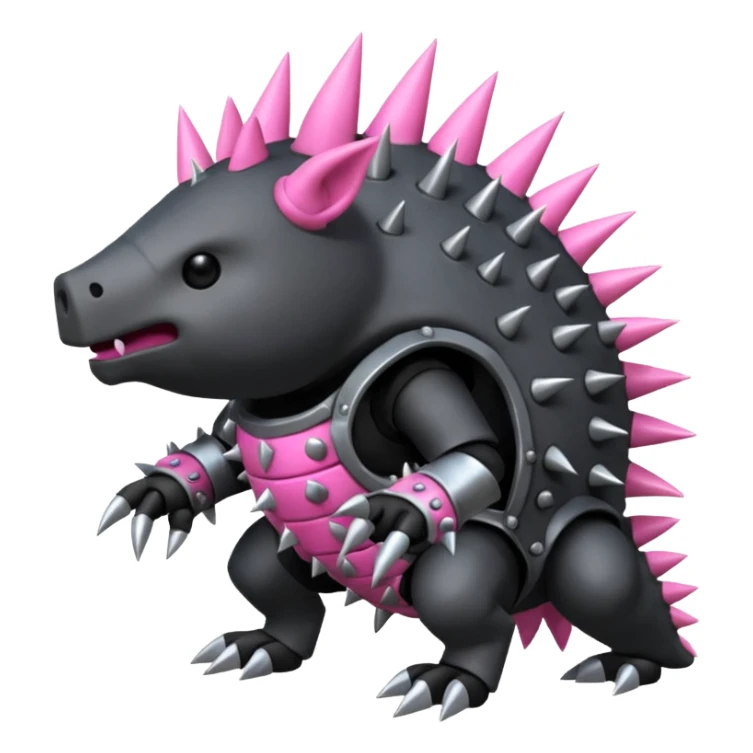 Skall-Knuser-Pigg-Fakémon-hybrid-creature (full body)  sticker