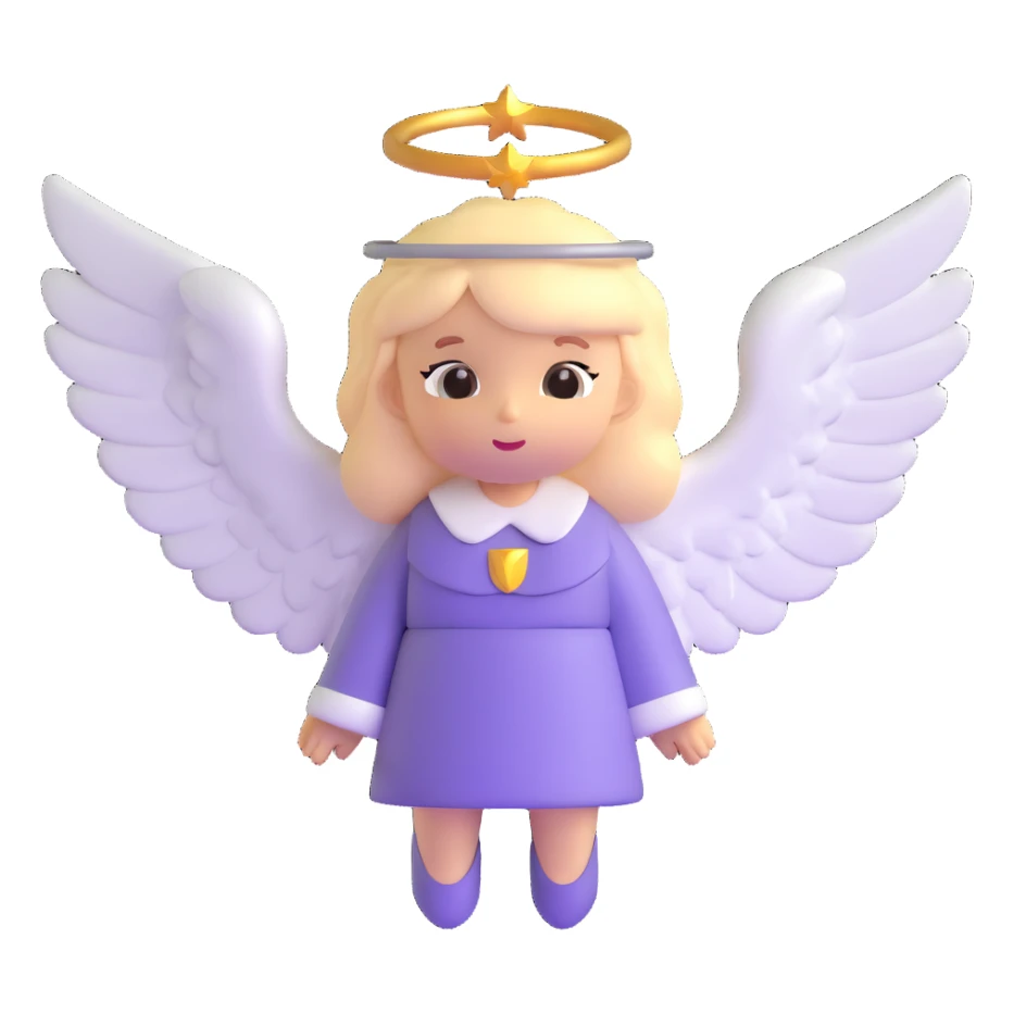 guardian angel with wings and halo from bible sticker