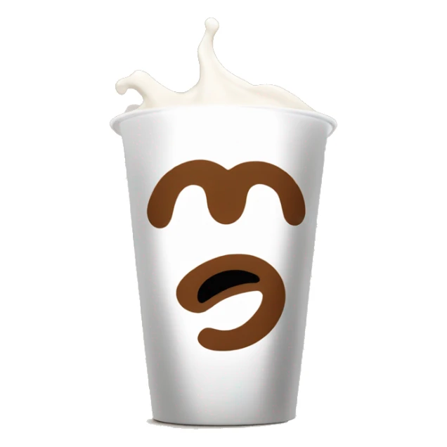 Create an emoji that represents the Oatlys milk cartoon that is brown. The company name is Oatly sticker