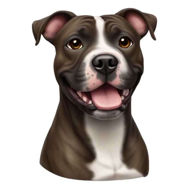 happy brindle Staffordshire (no white markings) sticker