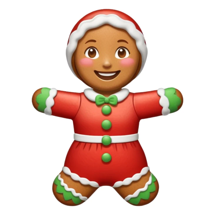 i would like a gingerbread  woman emoji sticker