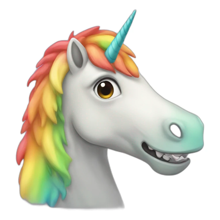 unicorn-tyrannosaurus-rainbow sticker