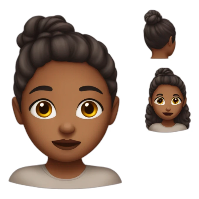 A girl with a birthmark on her face sticker