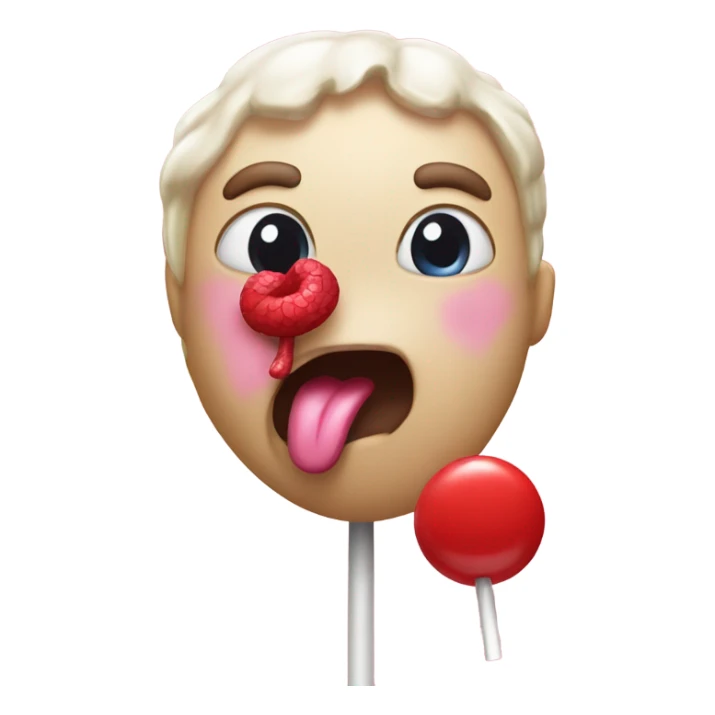 A tongue licking a lollipop  sticker