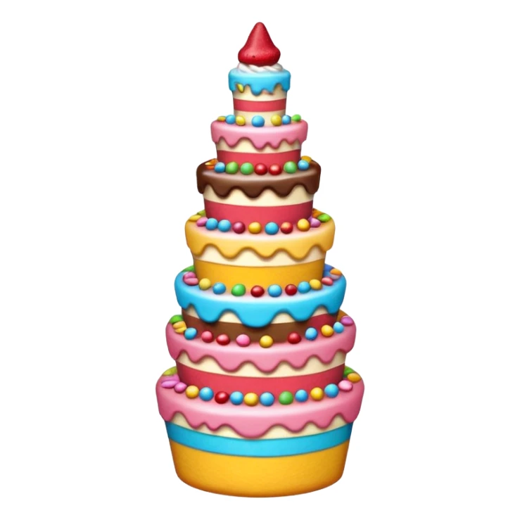 A whimsical tower of mixed treats sticker